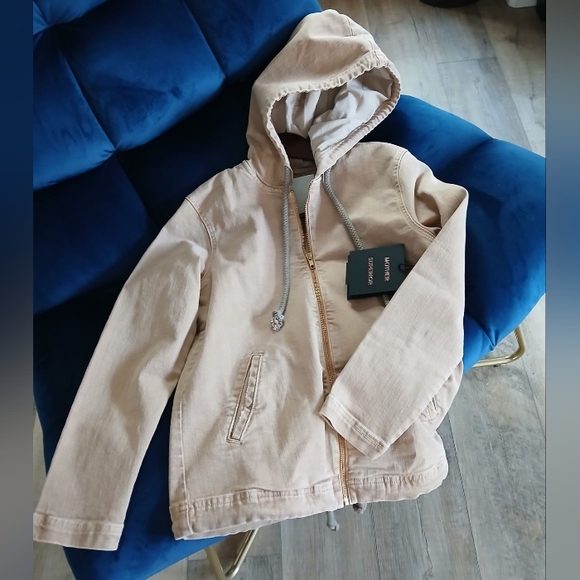 NWT Mother Superior- Double Draw Zip Hoodie Jacket in Brush Women's Size S - Picture 5 of 6